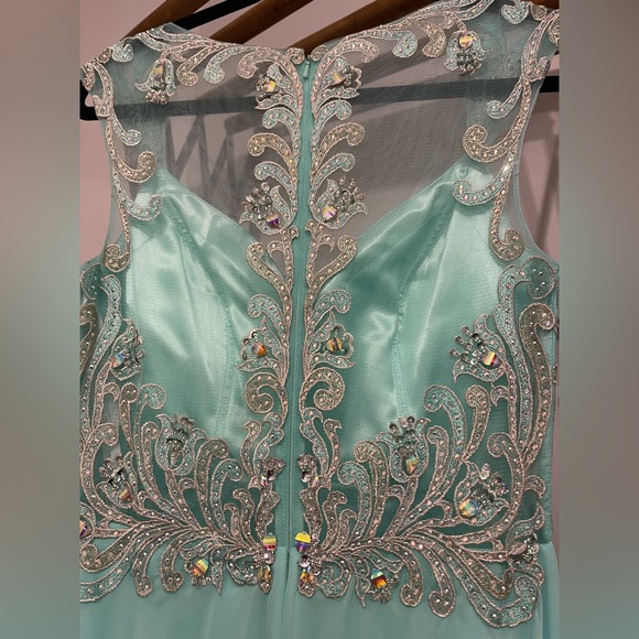 Tiffany Design Turquoise Prom Dress- Beautiful Details - Picture 6 of 9